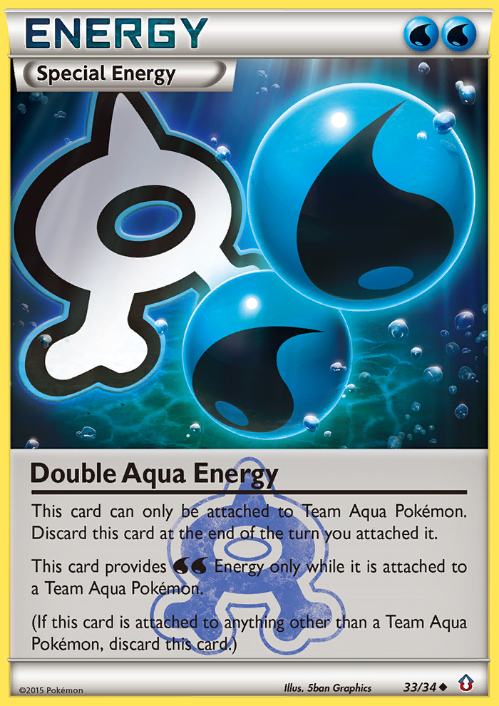 Double Aqua Energy (33/34) [XY: Double Crisis] | Exor Games Summserside