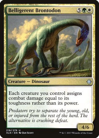 Belligerent Brontodon [Ixalan] | Exor Games Summserside