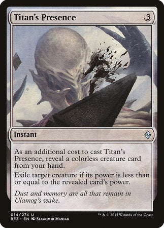 Titan's Presence [Battle for Zendikar] | Exor Games Summserside
