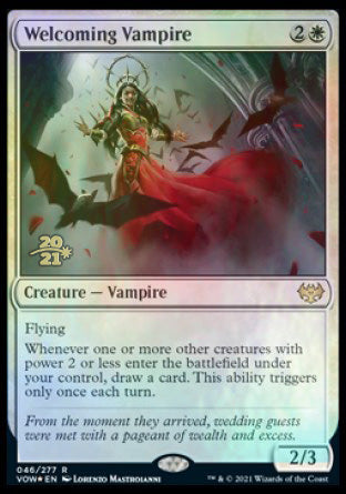 Welcoming Vampire [Innistrad: Crimson Vow Prerelease Promos] | Exor Games Summserside