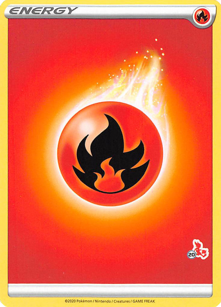 Fire Energy (Cinderace Stamp #20) [Battle Academy 2022] | Exor Games Summserside