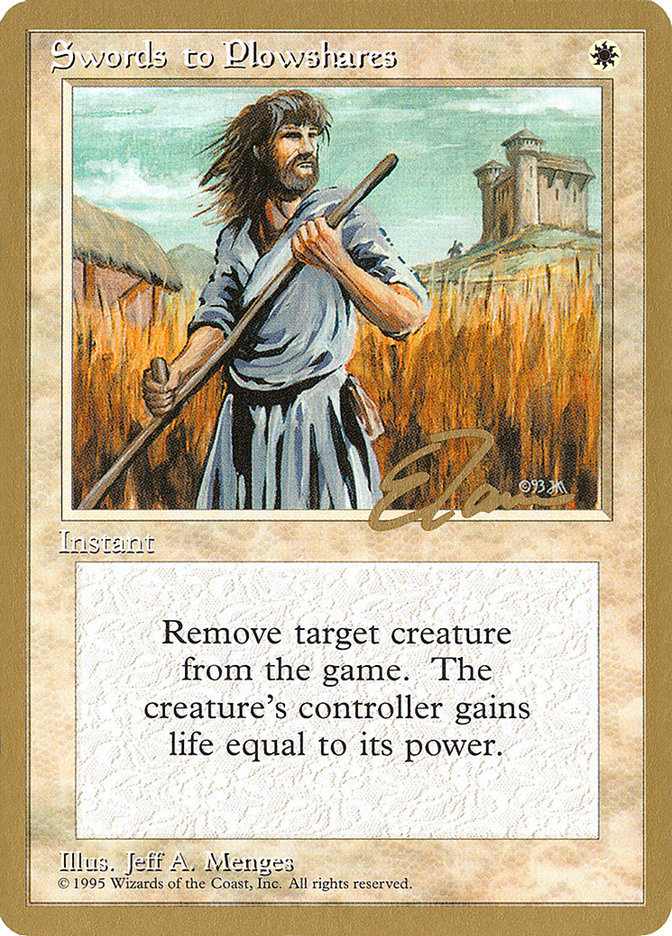 Swords to Plowshares (Eric Tam) [Pro Tour Collector Set] | Exor Games Summserside