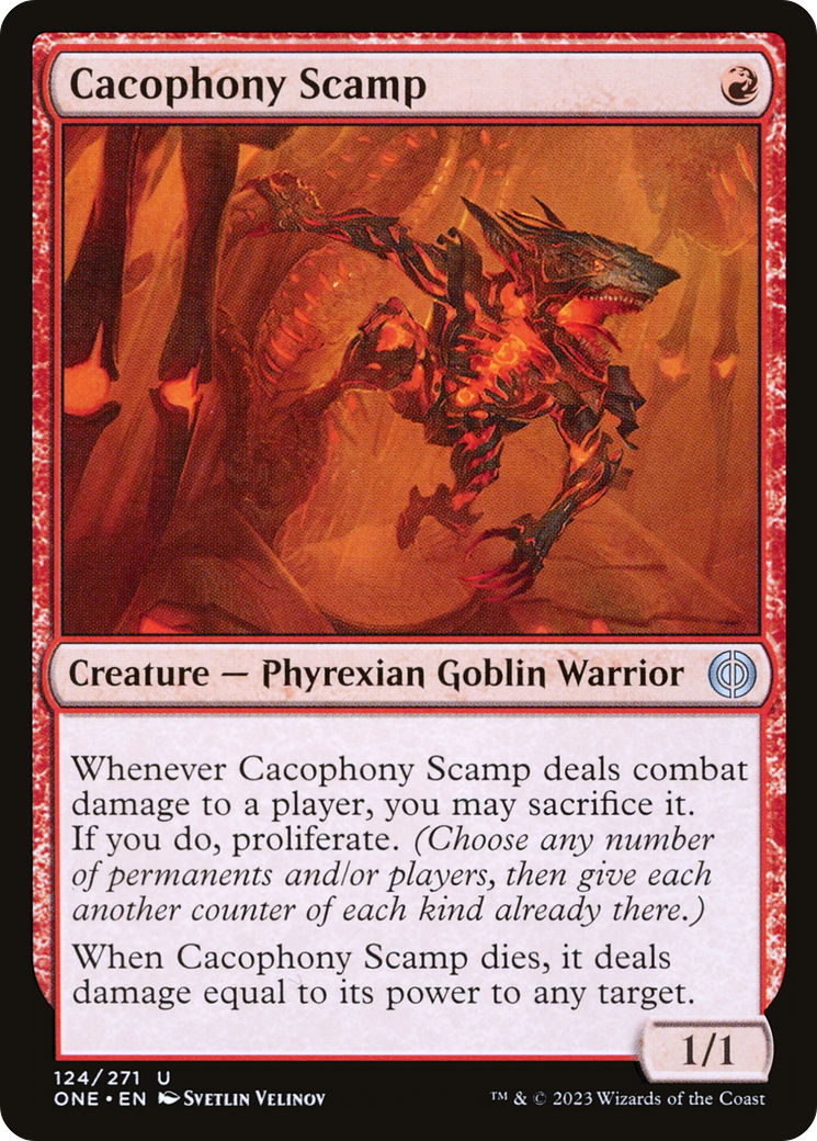 Cacophony Scamp [Phyrexia: All Will Be One] | Exor Games Summserside