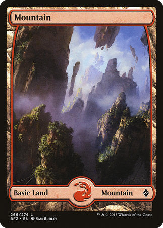 Mountain (266) - Full Art [Battle for Zendikar] | Exor Games Summserside