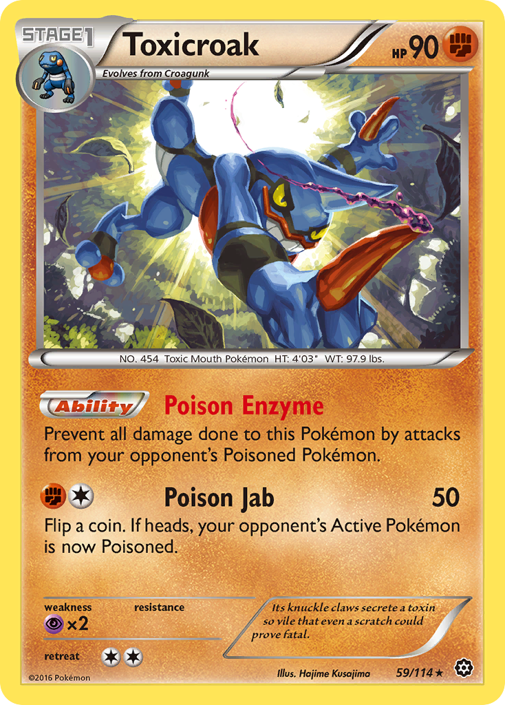 Toxicroak (59/114) [XY: Steam Siege] | Exor Games Summserside