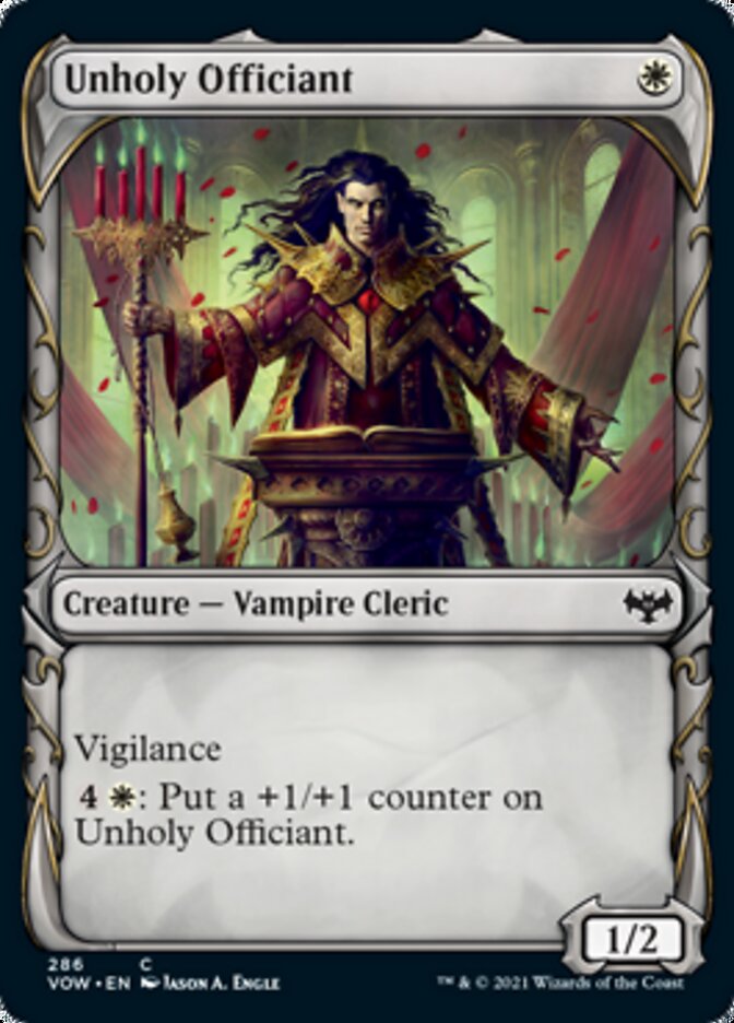 Unholy Officiant (Showcase Fang Frame) [Innistrad: Crimson Vow] | Exor Games Summserside