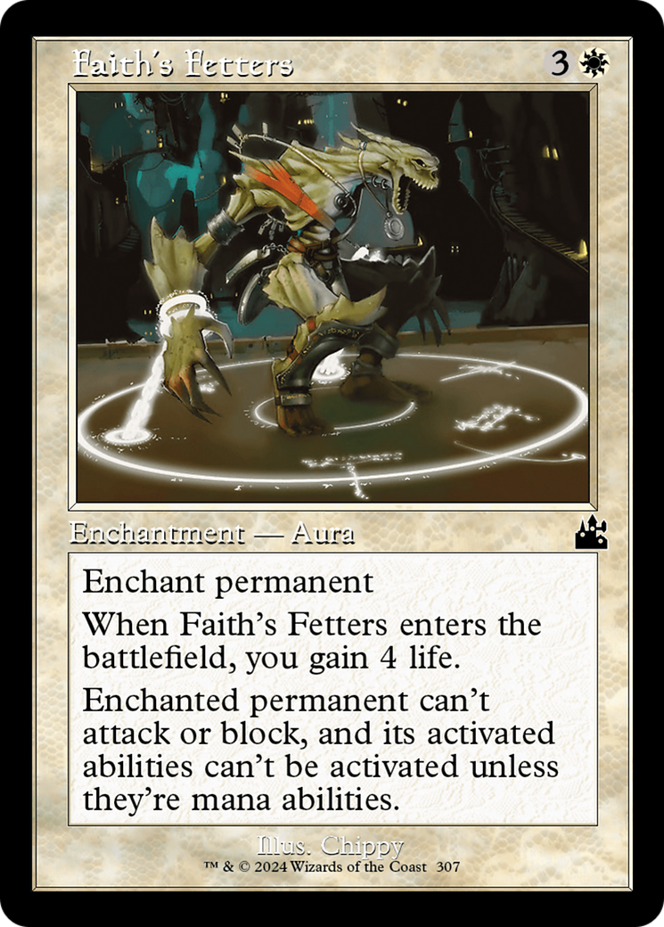 Faith's Fetters (Retro Frame) [Ravnica Remastered] | Exor Games Summserside
