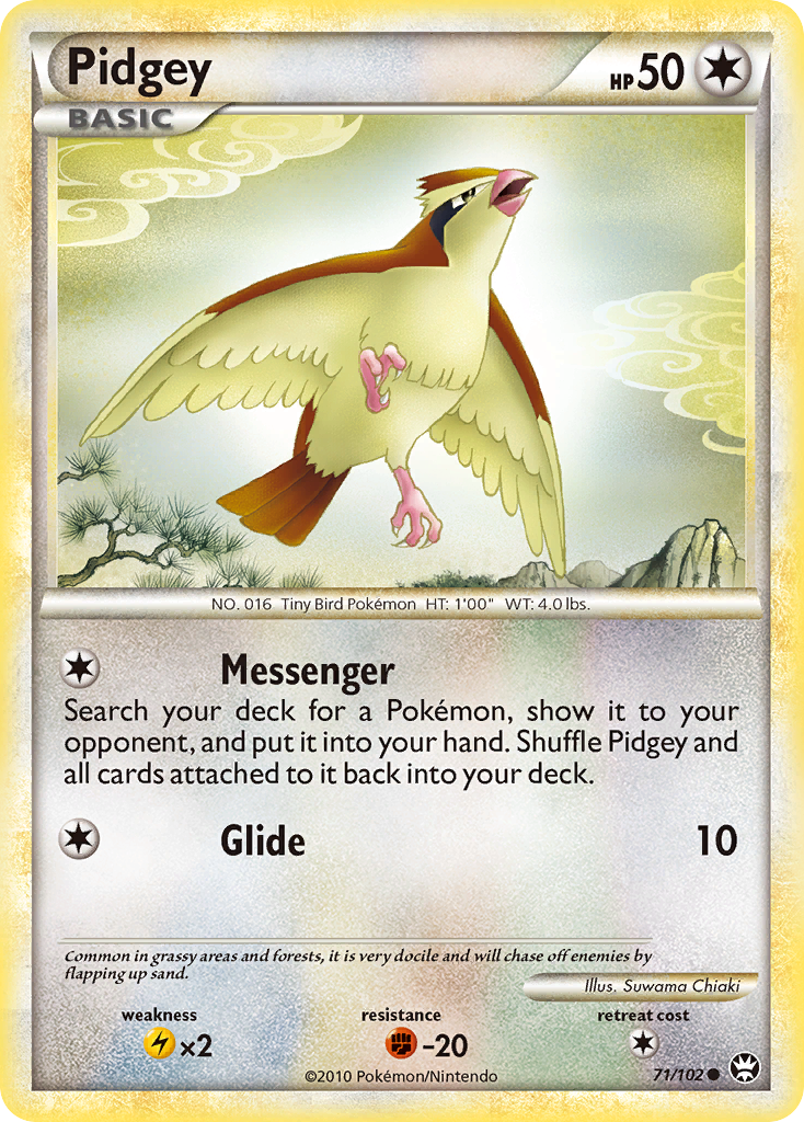 Pidgey (71/102) [HeartGold & SoulSilver: Triumphant] | Exor Games Summserside