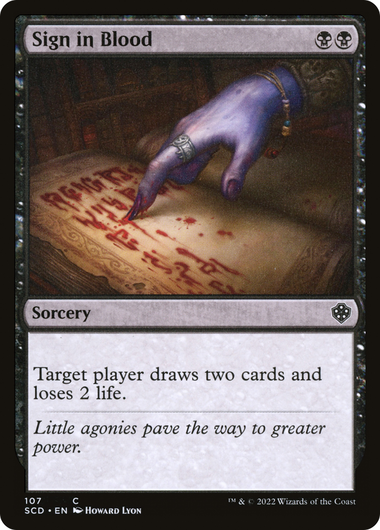 Sign in Blood [Starter Commander Decks] | Exor Games Summserside