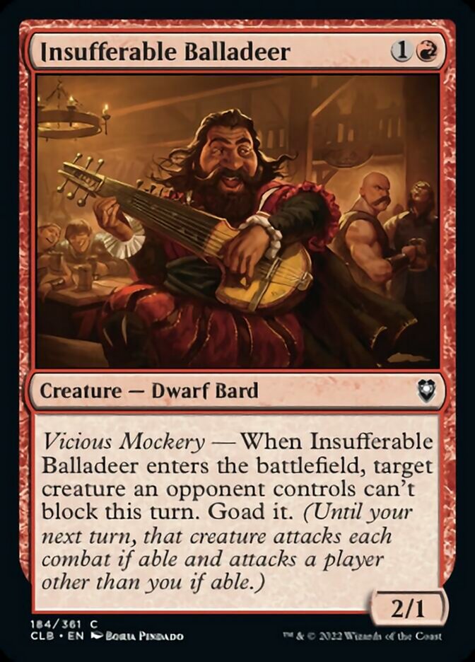 Insufferable Balladeer [Commander Legends: Battle for Baldur's Gate] | Exor Games Summserside