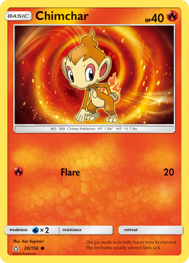 Chimchar (20/156) [Sun & Moon: Ultra Prism] | Exor Games Summserside