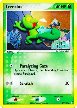 Treecko (67/100) (Stamped) [EX: Crystal Guardians] | Exor Games Summserside