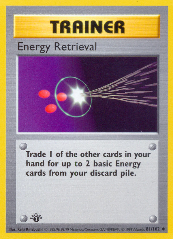 Energy Retrieval (81/102) (Shadowless) [Base Set 1st Edition] | Exor Games Summserside