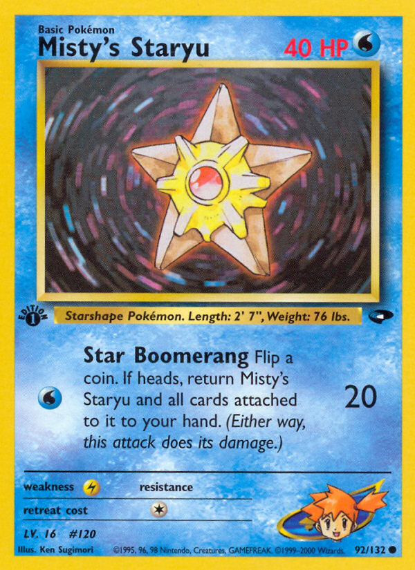 Misty's Staryu (92/132) [Gym Challenge 1st Edition] | Exor Games Summserside