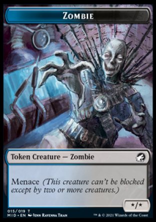 Zombie Token (015) [Innistrad: Midnight Hunt Tokens] | Exor Games Summserside