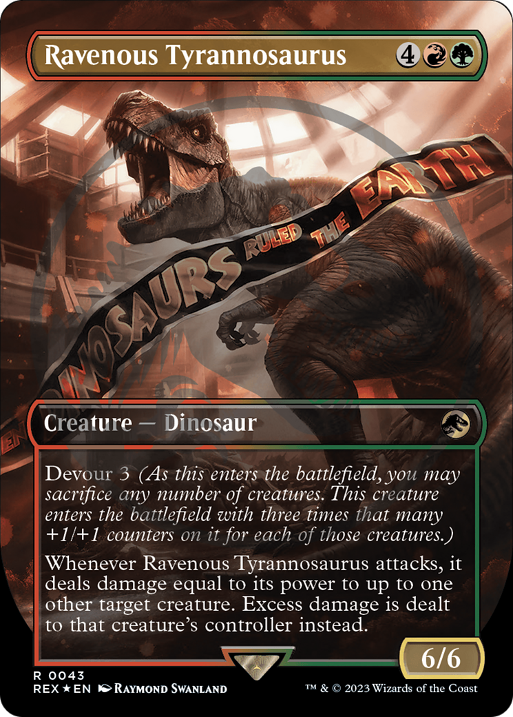 Ravenous Tyrannosaurus Emblem (Borderless) [Jurassic World Collection Tokens] | Exor Games Summserside