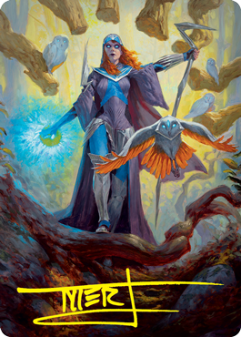 Kasmina, Enigma Sage Art Card (Gold-Stamped Signature) [Strixhaven: School of Mages Art Series] | Exor Games Summserside