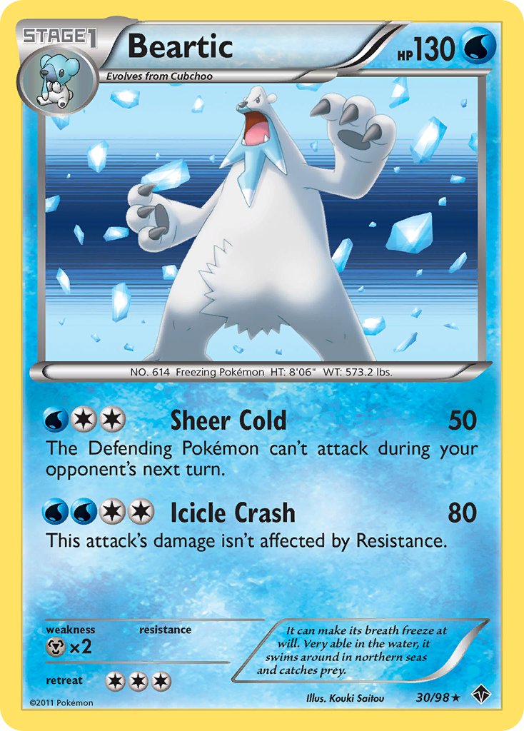 Beartic (30/98) (Cracked Ice Holo) (Blister Exclusive) [Black & White: Emerging Powers] | Exor Games Summserside