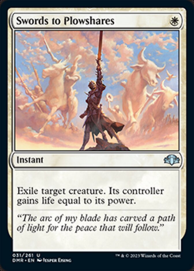 Swords to Plowshares [Dominaria Remastered] | Exor Games Summserside