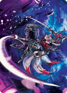 Blade-Blizzard Kitsune Art Card [Kamigawa: Neon Dynasty Art Series] | Exor Games Summserside