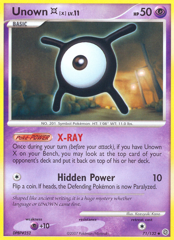 Unown X (71/132) [Diamond & Pearl: Secret Wonders] | Exor Games Summserside