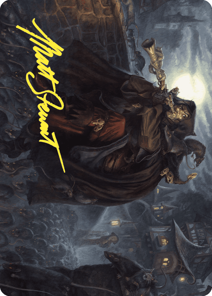 Totentanz, Swarm Piper Art Card (Gold-Stamped Signature) [Wilds of Eldraine Art Series] | Exor Games Summserside
