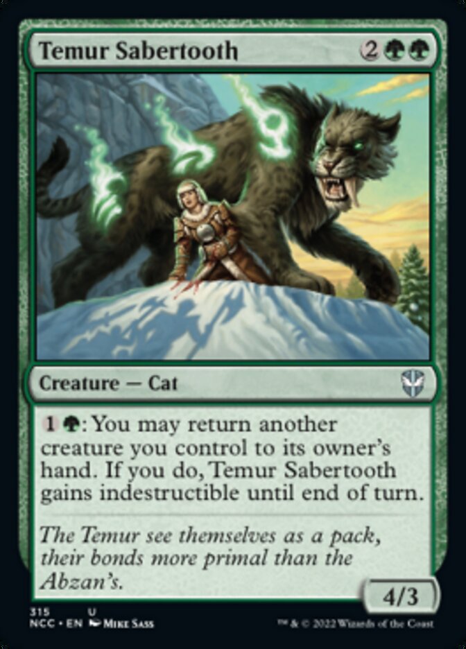 Temur Sabertooth [Streets of New Capenna Commander] | Exor Games Summserside