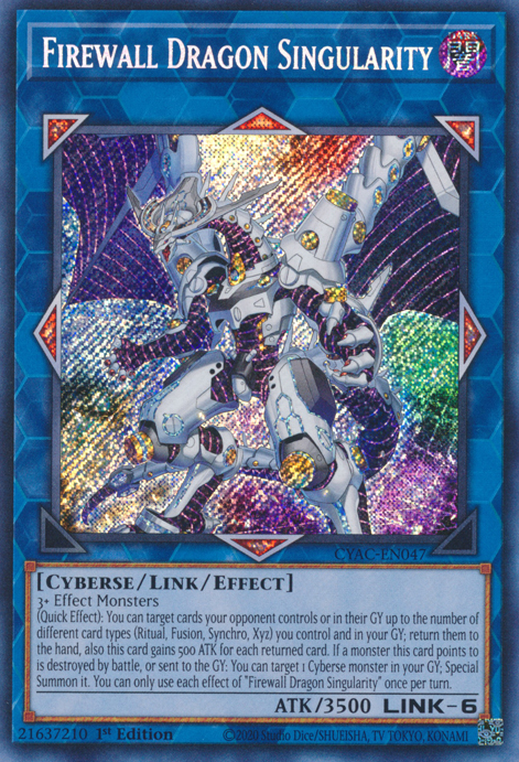 Firewall Dragon Singularity [CYAC-EN047] Secret Rare | Exor Games Summserside