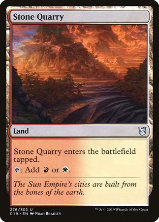 Stone Quarry [Commander 2019] | Exor Games Summserside