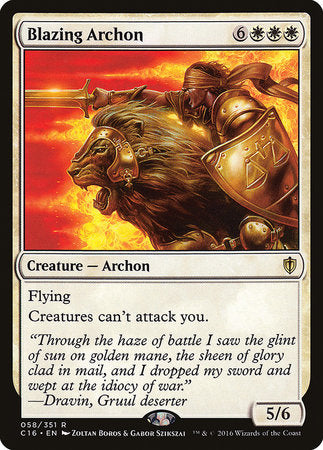 Blazing Archon [Commander 2016] | Exor Games Summserside