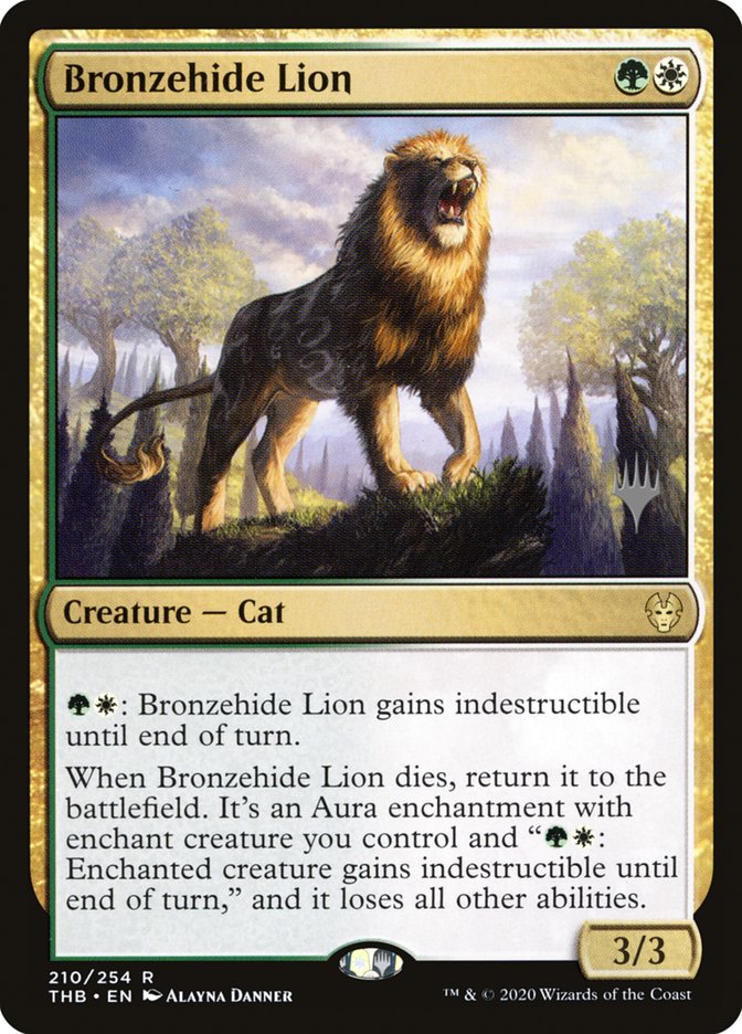 Bronzehide Lion (Promo Pack) [Theros Beyond Death Promos] | Exor Games Summserside