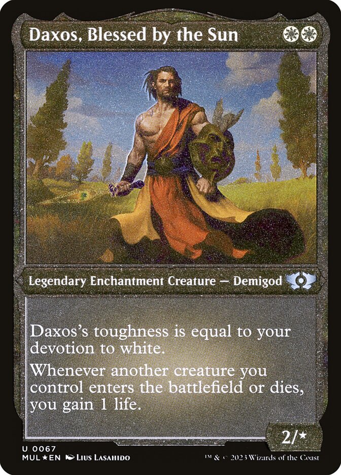 Daxos, Blessed by the Sun (Foil Etched) [Multiverse Legends] | Exor Games Summserside