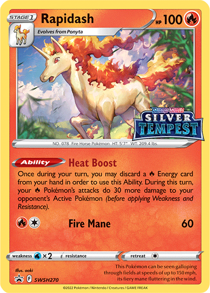 Rapidash (SWSH270) (Prerelease) [Sword & Shield: Black Star Promos] | Exor Games Summserside