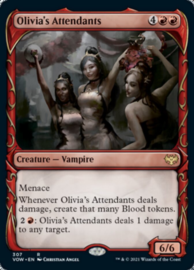 Olivia's Attendants (Showcase Fang Frame) [Innistrad: Crimson Vow] | Exor Games Summserside