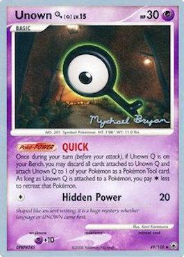 Unown Q LV.15 (49/100) (Happy Luck - Mychael Bryan) [World Championships 2010] | Exor Games Summserside