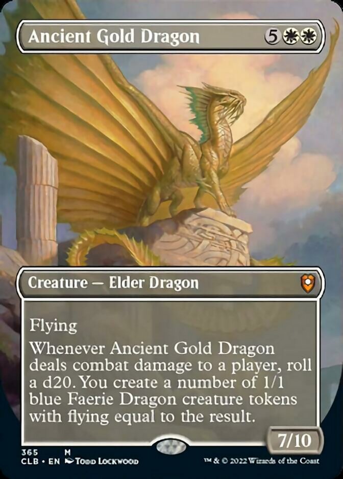 Ancient Gold Dragon (Borderless Alternate Art) [Commander Legends: Battle for Baldur's Gate] | Exor Games Summserside