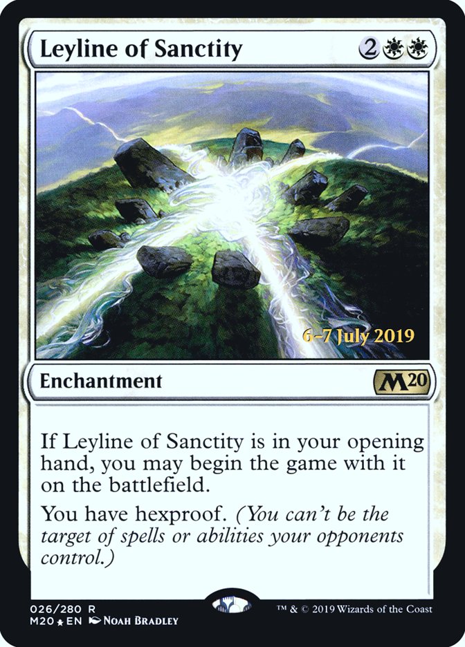 Leyline of Sanctity  [Core Set 2020 Prerelease Promos] | Exor Games Summserside