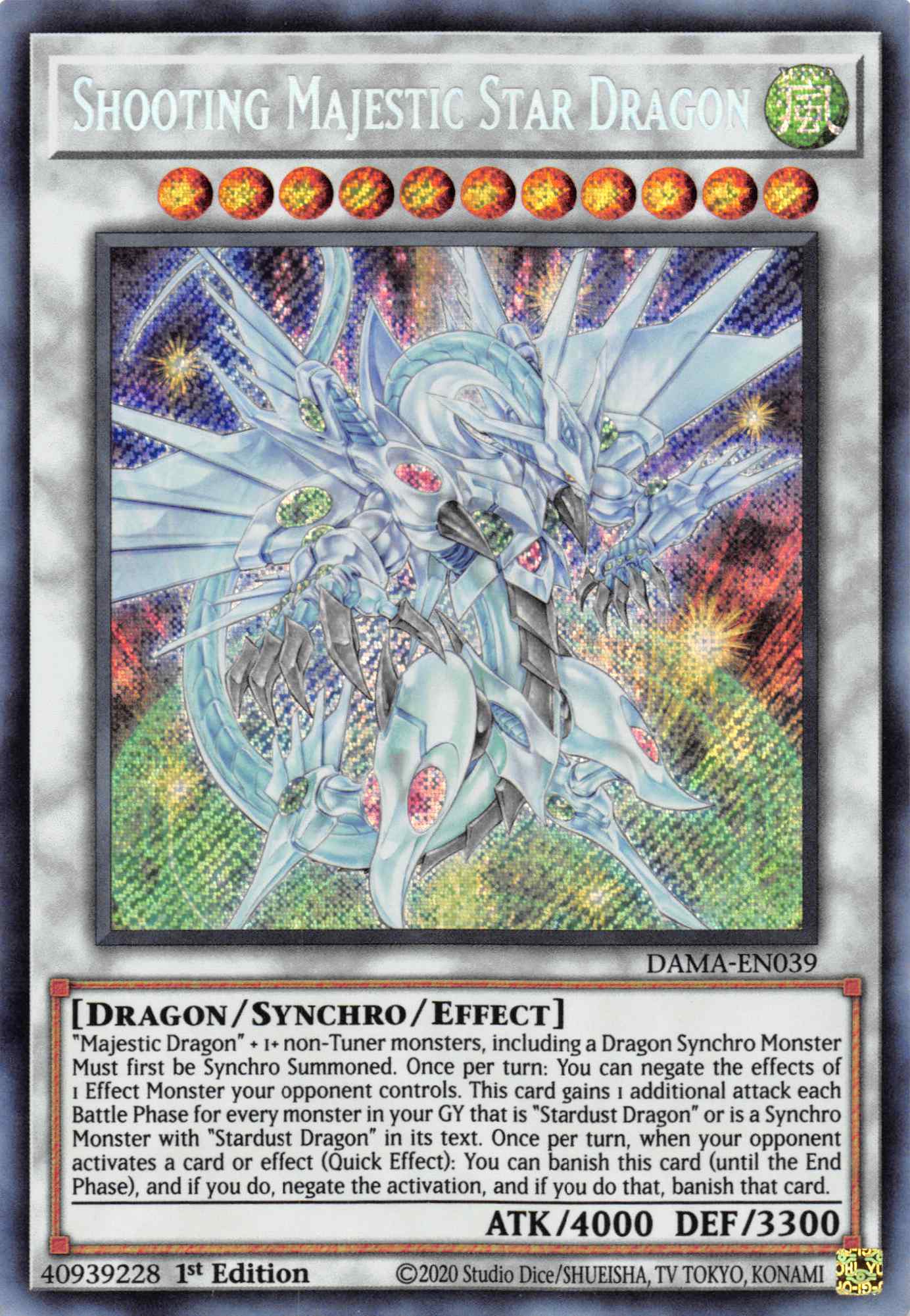 Shooting Majestic Star Dragon [DAMA-EN039] Secret Rare | Exor Games Summserside