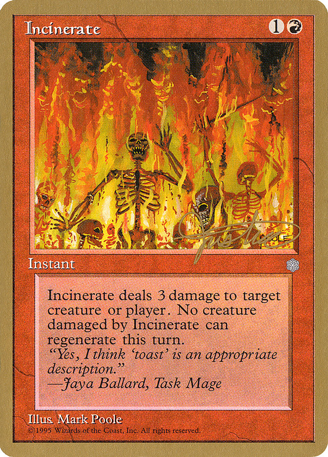 Incinerate (Mark Justice) [Pro Tour Collector Set] | Exor Games Summserside