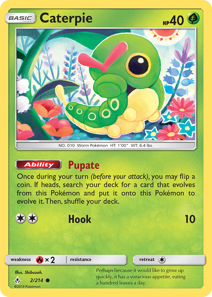 Caterpie (2/214) [Sun & Moon: Unbroken Bonds] | Exor Games Summserside