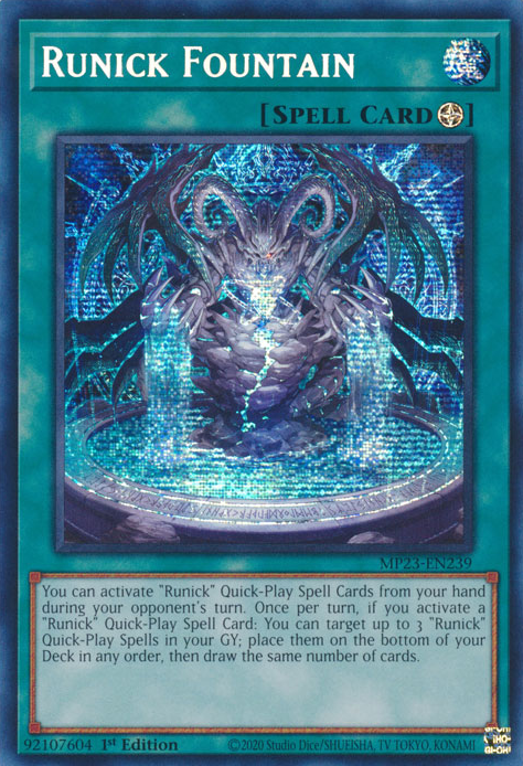 Runick Fountain [MP23-EN239] Prismatic Secret Rare | Exor Games Summserside