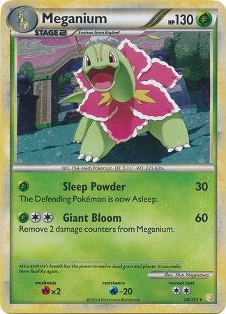 Meganium (26/123) (Cracked Ice Holo) [HeartGold & SoulSilver: Base Set] | Exor Games Summserside