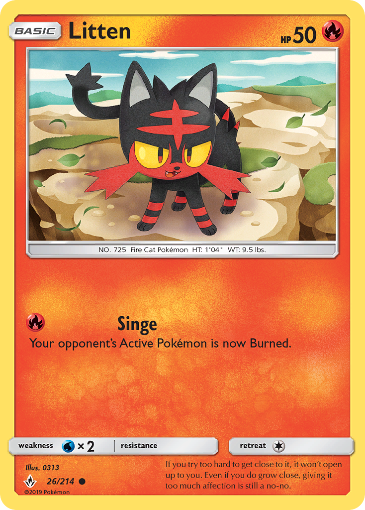 Litten (26/214) [Sun & Moon: Unbroken Bonds] | Exor Games Summserside