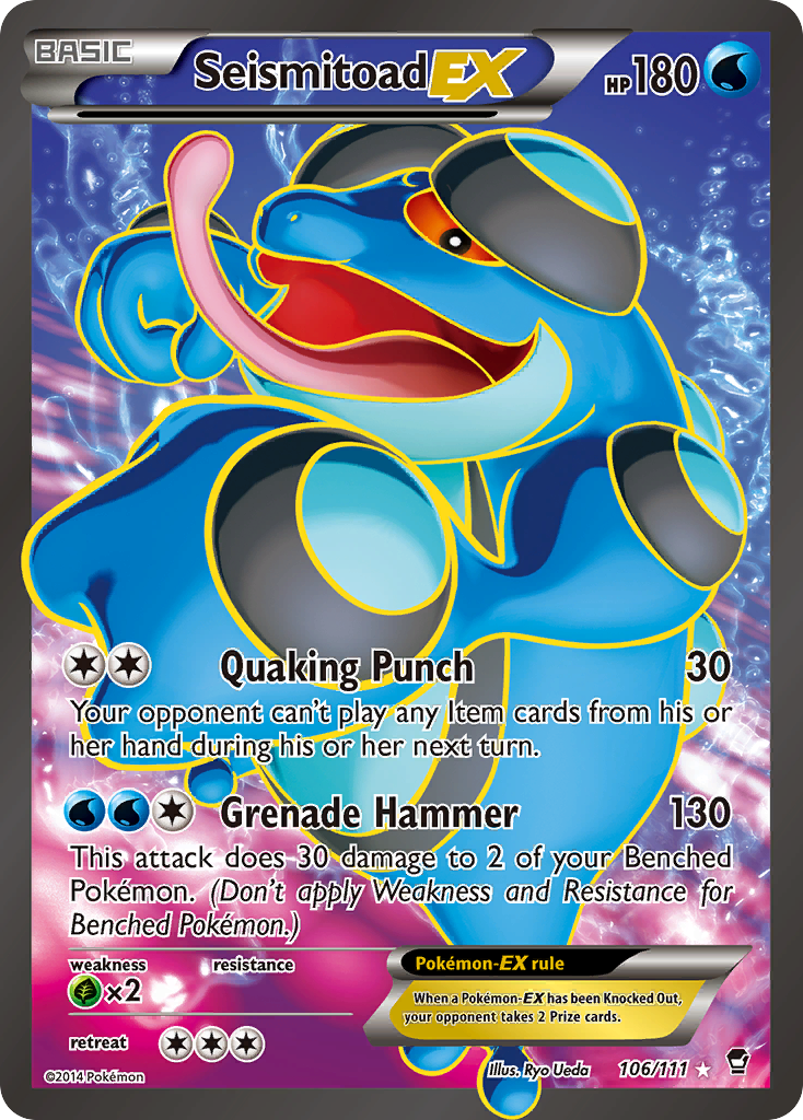 Seismitoad EX (106/111) [XY: Furious Fists] | Exor Games Summserside