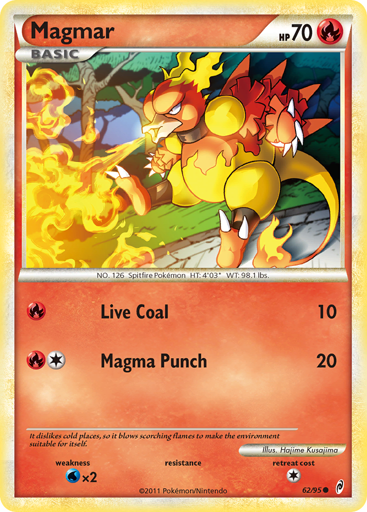Magmar (62/95) [HeartGold & SoulSilver: Call of Legends] | Exor Games Summserside