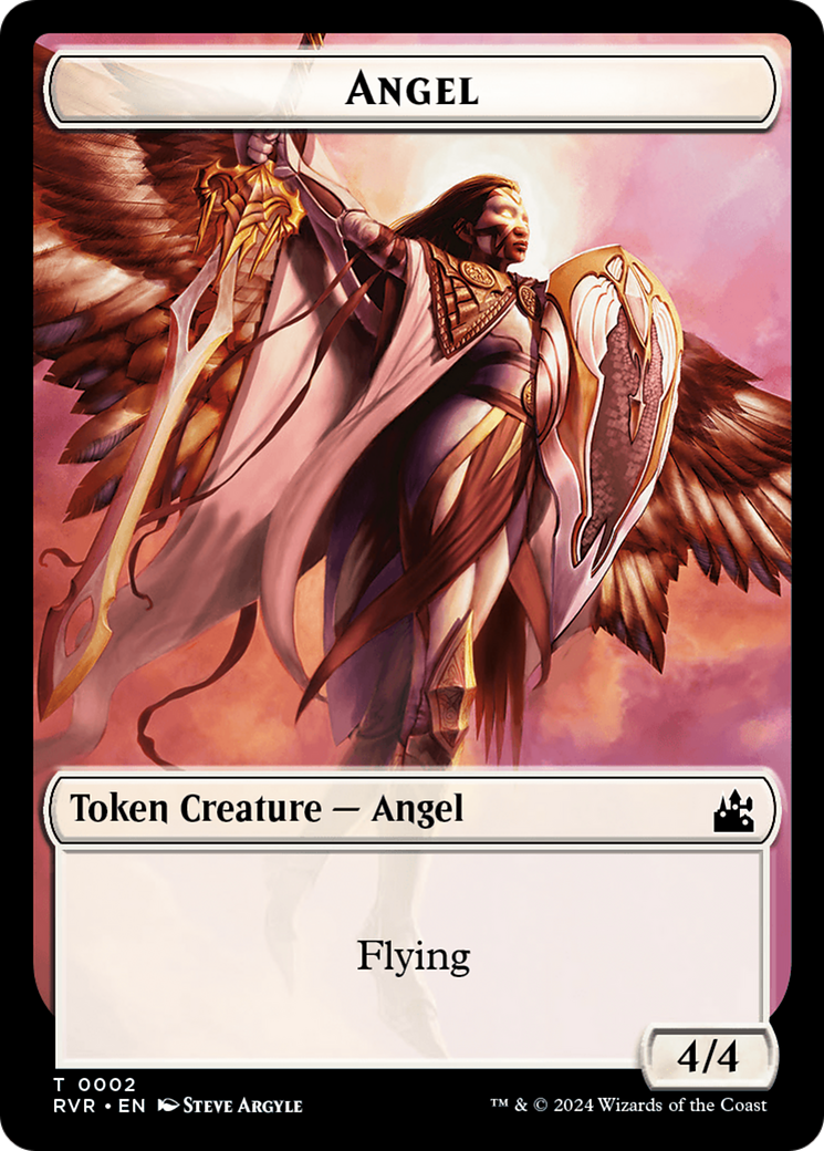 Saproling // Angel (0002) Double-Sided Token [Ravnica Remastered Tokens] | Exor Games Summserside