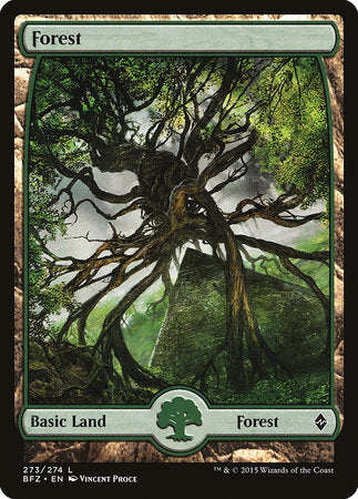 Forest (273) - Full Art [Battle for Zendikar] | Exor Games Summserside