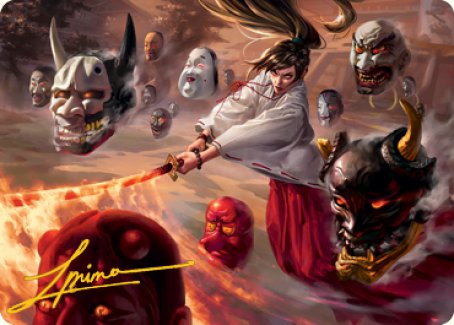 Unquenchable Fury Art Card (Gold-Stamped Signature) [Kamigawa: Neon Dynasty Art Series] | Exor Games Summserside
