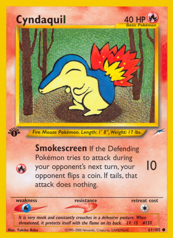 Cyndaquil (61/105) [Neo Destiny 1st Edition] | Exor Games Summserside