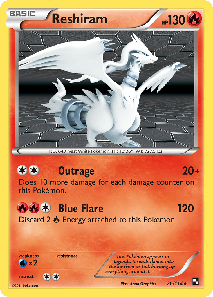 Reshiram (26/114) [Black & White: Base Set] | Exor Games Summserside